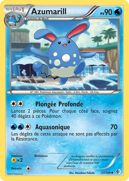 Azumarill, carte Pokémon BCR 37 — extension Frontières Franchies