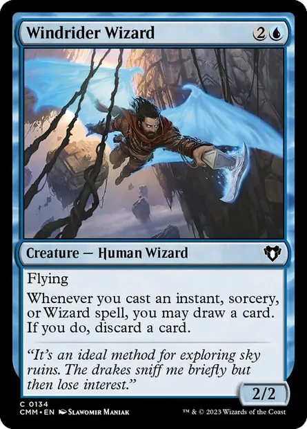Windrider Wizard, Magic card CMM 134 — Commander Masters set