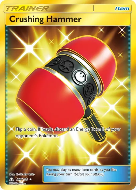Crushing Hammer, Pokémon card UPR 166 — Ultra Prism set