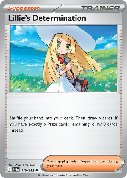 Lillie's Determination, Pokémon card MEG 119 — Mega Evolution set