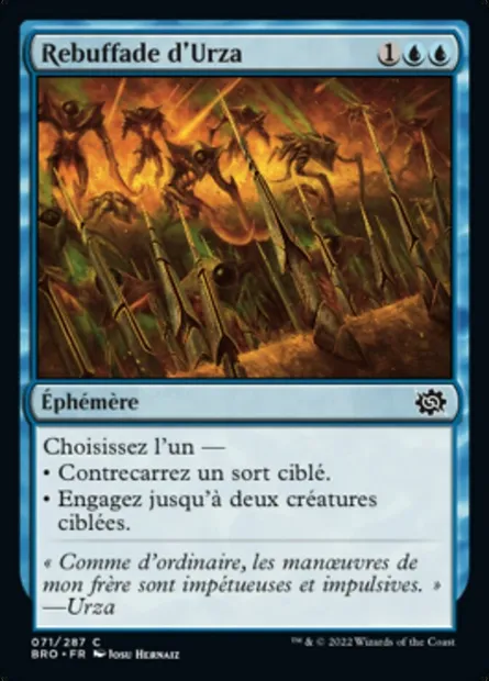 Rebuffade d'Urza, carte Magic BRO 71 — extension La Guerre Fratricide