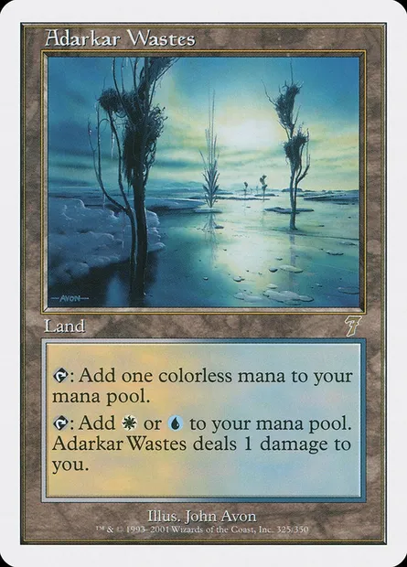 Adarkar Wastes, Magic card 7ED 325 — Seventh Edition set