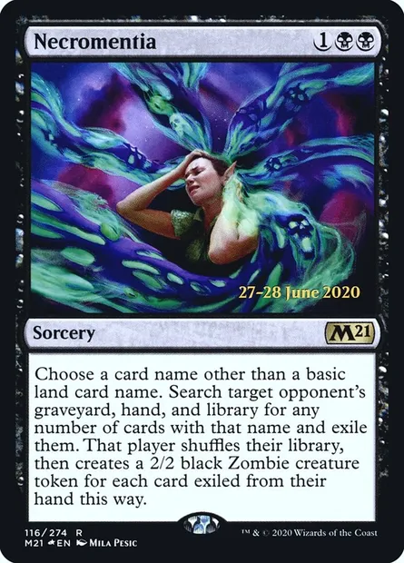 Necromentia, Magic card PM21 116s — Core Set 2021 Promos set