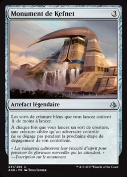 Monument de Kefnet, carte Magic AKH 231 — extension Amonkhet