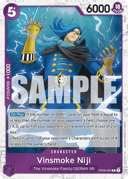 Vinsmoke Niji, One Piece card OP06-065 — WINGS OF THE CAPTAIN set
