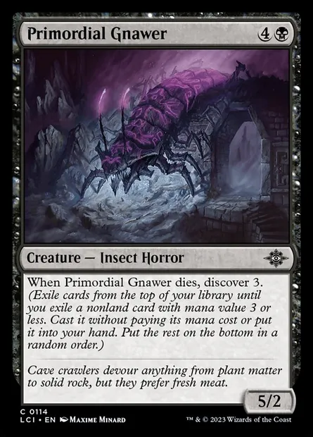 Primordial Gnawer, Magic card LCI 114 — The Lost Caverns of Ixalan set