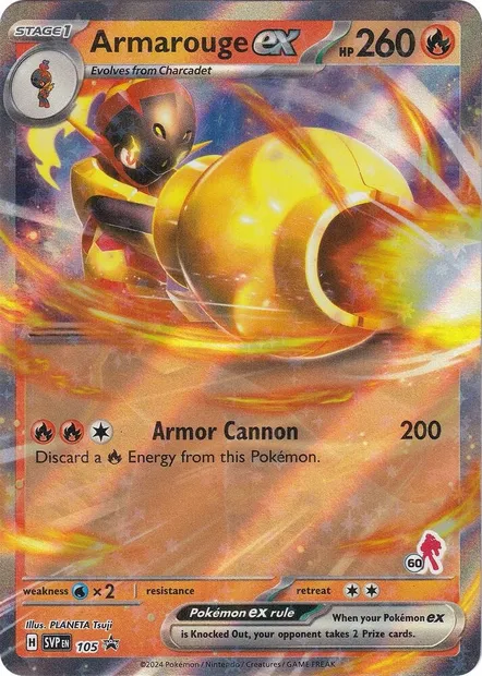 Armarouge ex, Pokémon card BA24 105 — Battle Academy 2024 set
