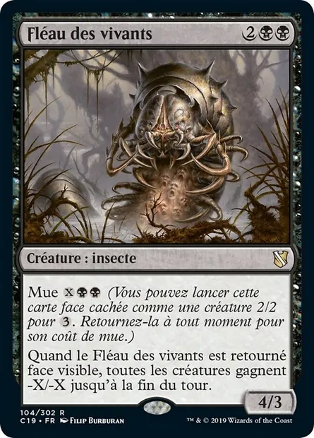 Fléau des vivants, carte Magic C19 104 — extension Commander 2019