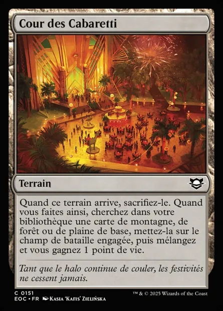 Cour des Cabaretti, carte Magic EOC 151 — extension Edge of Eternities Commander