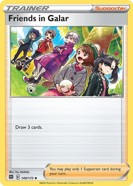 Friends in Galar, Pokémon card BRS 140 — Brilliant Stars set