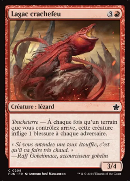 Lagac crachefeu, carte Magic FDN 208 — extension Foundations