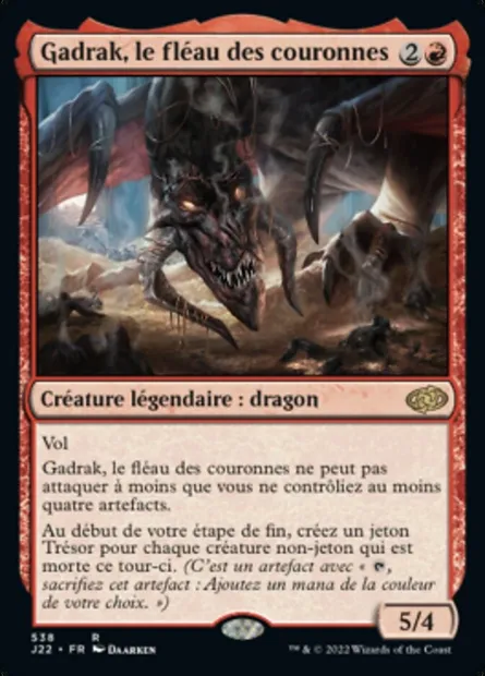 Gadrak, le fléau des couronnes, carte Magic J22 538 — extension Jumpstart 2022