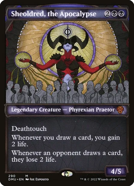 Sheoldred, the Apocalypse, Magic card DMU 290 — Dominaria United set