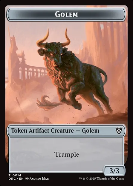 Golem, Magic card TDRC 14 — Aetherdrift Commander Tokens set