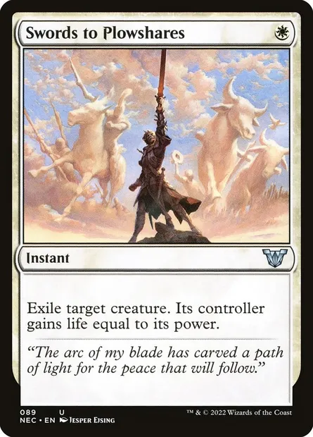 Swords to Plowshares, Magic card NEC 89 — Neon Dynasty Commander set