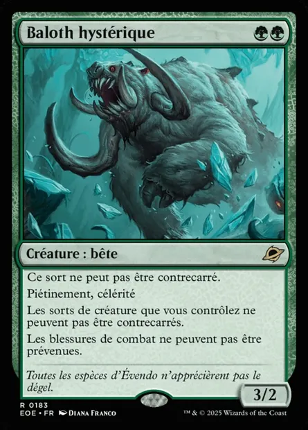 Baloth hystérique, carte Magic EOE 183 — extension Edge of Eternities