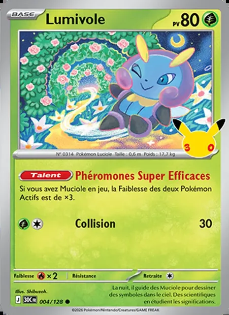 Lumivole, carte Pokémon 30C 004 — extension 30ᵉ Anniversaire