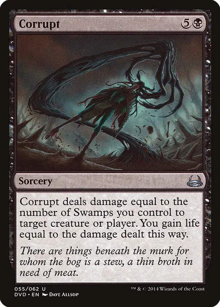 Corruption, carte Magic DVD 55 — extension Duel Decks Anthology: Divine vs. Demonic