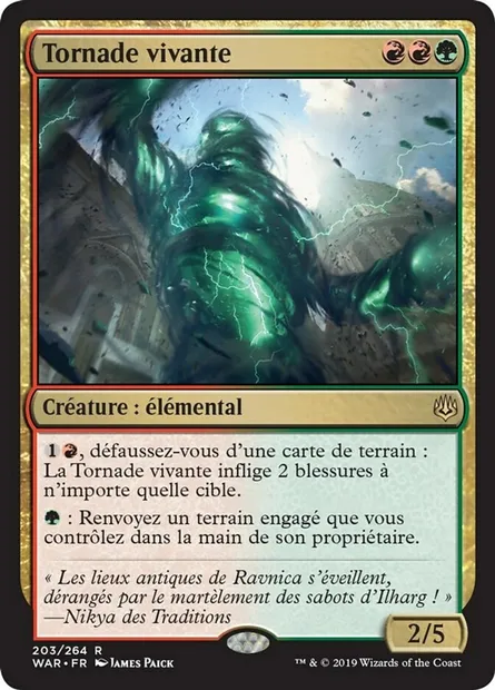 Tornade vivante, carte Magic WAR 203 — extension La guerre des Planeswalkers