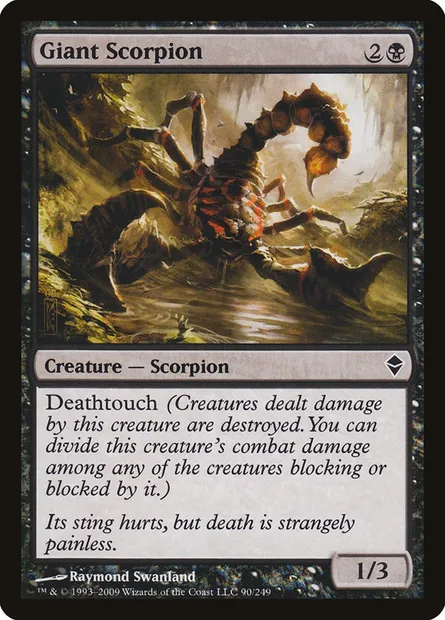 Giant Scorpion, Magic card ZEN 90 — Zendikar set