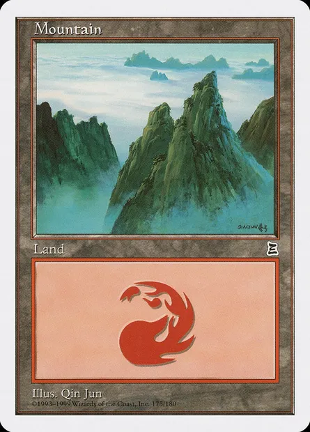 Mountain, Magic card PTK 175 — Portal Three Kingdoms set