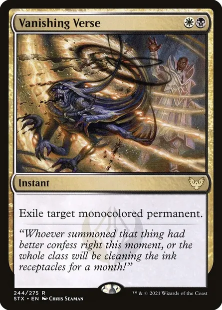 Vanishing Verse, Magic card STX 244 — Strixhaven: School of Mages set