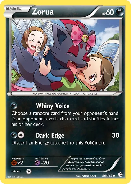Zorua, Pokémon card BKT 90 — BREAKthrough set