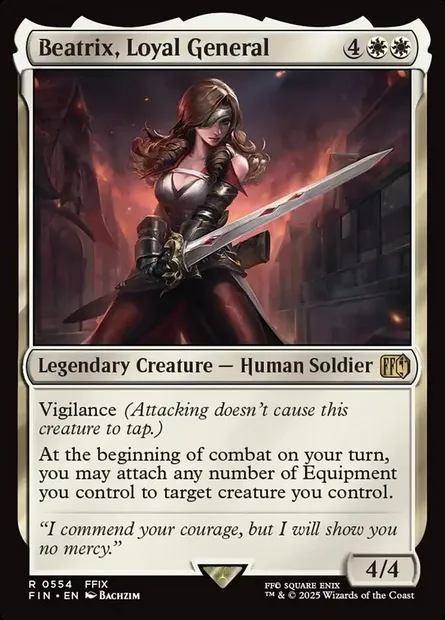 Beatrix, Loyal General, Magic card FIN 554 — Final Fantasy set