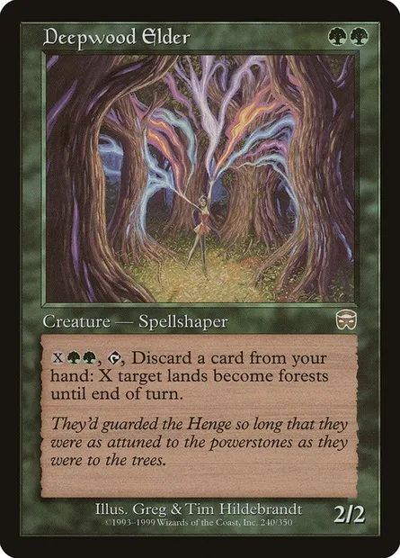 Deepwood Elder, Magic card MMQ 240 — Mercadian Masques set