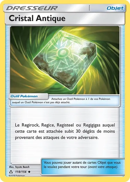 Cristal Antique, carte Pokémon UPR 118 — extension Ultra-Prisme