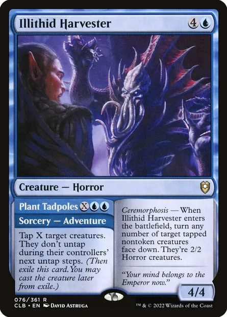 Illithid Harvester // Plant Tadpoles, Magic card CLB 76 — Commander Legends: Battle for Baldur's Gate set