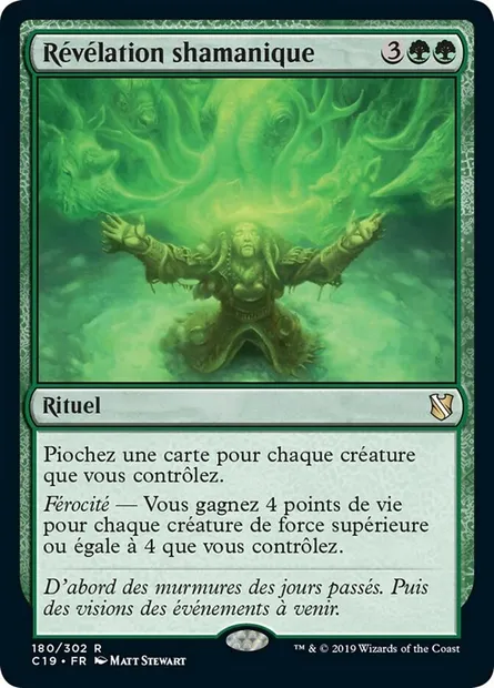 Révélation shamanique, carte Magic C19 180 — extension Commander 2019