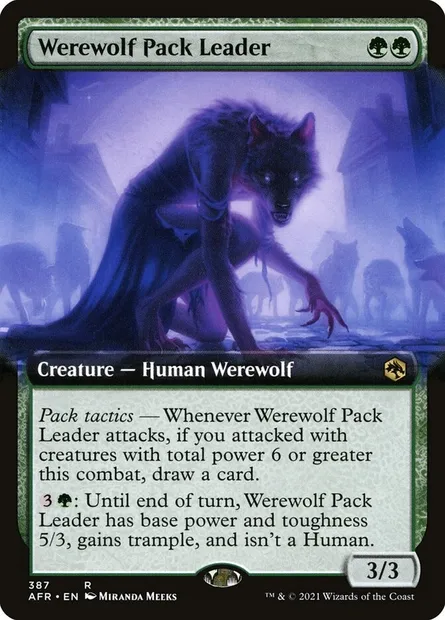 Werewolf Pack Leader, Magic card AFR 387 — Adventures in the Forgotten Realms set
