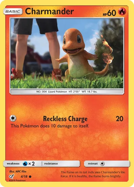 Charmander, Pokémon card DET 4 — Detective Pikachu set