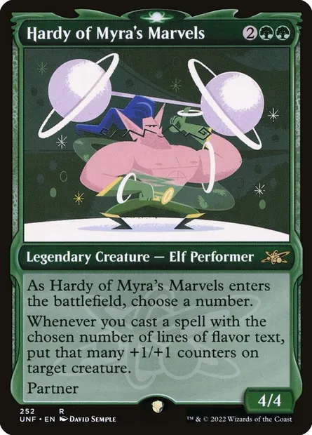 Hardy of Myra's Marvels, Magic card UNF 252 — Unfinity set