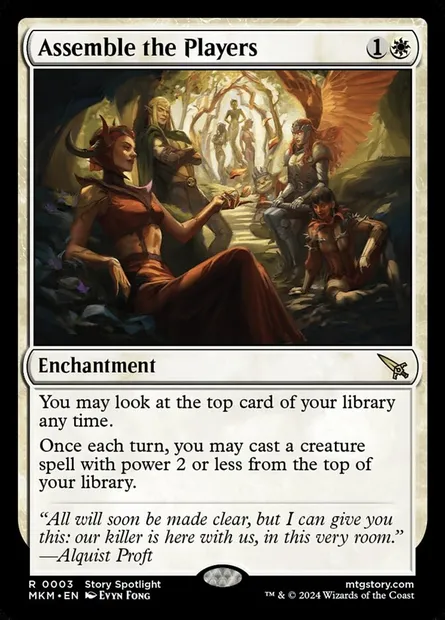 Assemble the Players, Magic card MKM 3 — Murders at Karlov Manor set
