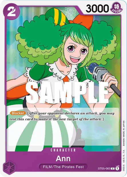 Ann, One Piece card ST05-003 — ONE PIECE FILM edition set
