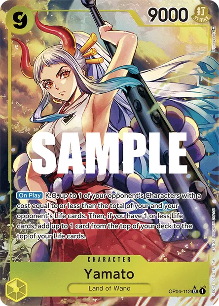 Yamato, One Piece card OP04-112 — KINGDOMS OF INTRIGUE set