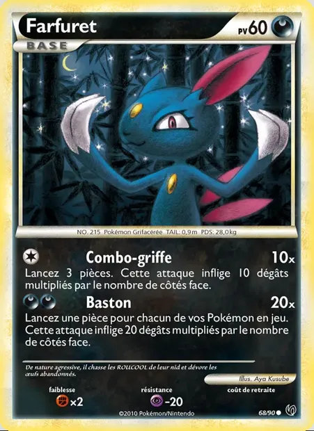 Farfuret, carte Pokémon UD 68 — extension Indomptable