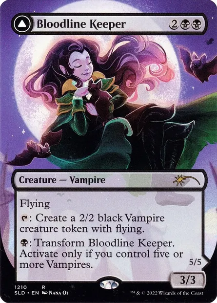Gardien de la lignée // Seigneur de la succession, carte Magic SLD 1210 — extension Secret Lair Drop