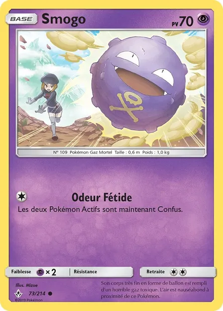 Smogo, carte Pokémon UNB 73 — extension Alliance Infaillible