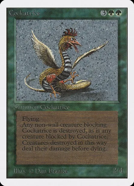 Cocatrix, carte Magic 2ED 190 — extension Unlimited Edition