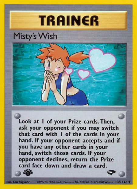 Misty's Wish, Pokémon card GC 108 — Gym Challenge set