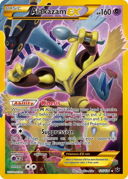 Alakazam EX, Pokémon card FCO 125 — Fates Collide set