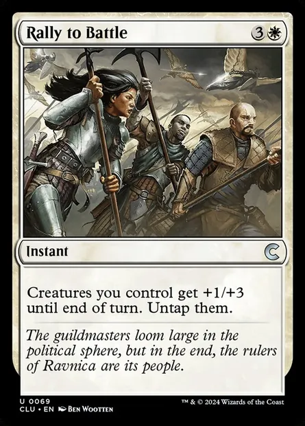 Rally to Battle, Magic card CLU 69 — Ravnica: Clue Edition set