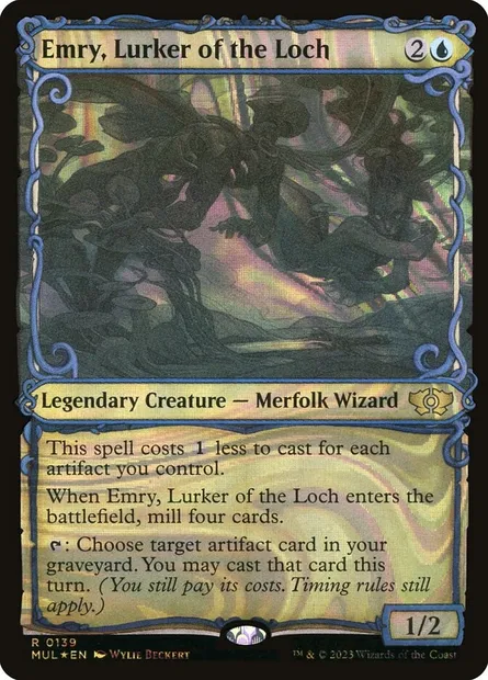 Emry, Lurker of the Loch, Magic card MUL 139 — Multiverse Legends set