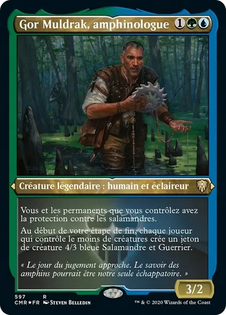 Gor Muldrak, amphinologue, carte Magic CMR 597 — extension Commander Legends