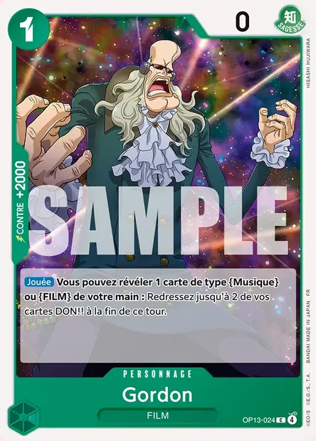 Gordon, carte One Piece OP13-024 — extension SUCCESSEURS