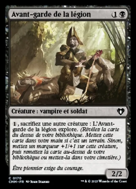 Avant-garde de la légion, carte Magic CMM 170 — extension Commander Masters