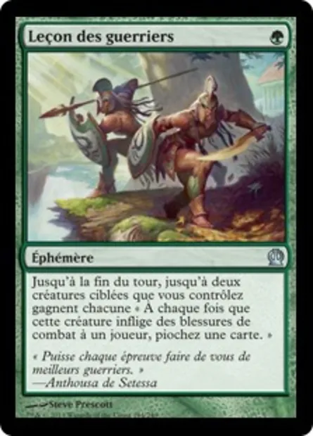 Leçon des guerriers, carte Magic THS 184 — extension Theros